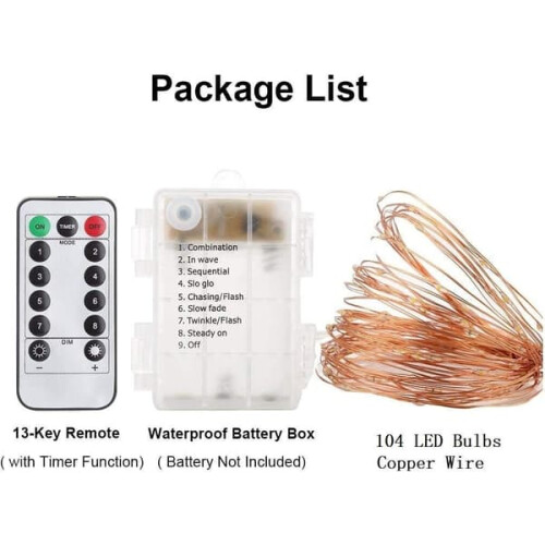 Outdoor parasol light cordless with remote 8 brightness 1