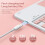 Capa com teclado e mouse sem fio, capa flip tipo folio em PU compatível com iPad 10.9 (2022), Bluetooth rosa 4
