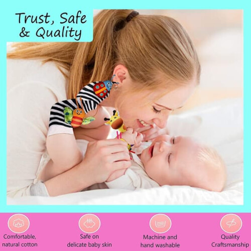 Baby foot and wrist toys for texture development 1