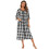 Robe feminino com zíper, manga curta e comprimento total. 1