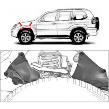 1 Set Guard Mudguard Pad Protective Cover for Prado Domineering 2700 4000 2003-2017
