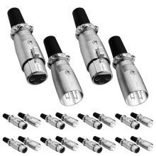 Adaptateur XLR mâle vers femelle vers prise jack audio 6,35 mm (1/4 pouce) à 3 broches