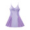 Camicia da notte da donna in pizzo trasparente, viola, taglia M 1