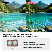 Filtro de Lente para para Ultra Magnético CPL+VND-ND2-32 Filtros de Vidro Óptico HD Equilíbrio de Cores