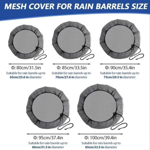 Protective Net for Rainwater Barrel 85 cm 4-Pack 2