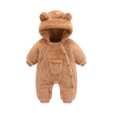 Combinaison-manteau d'hiver à capuche pour bébé ours en dessin animé 0-3 mois