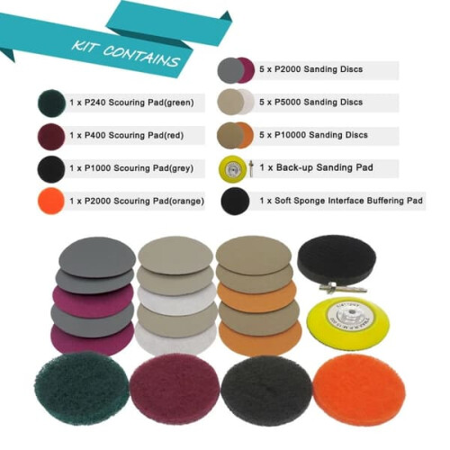 Car Headlight Restoration Kit 21-Piece 1