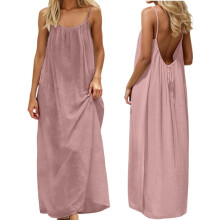 Women's backless cami dress summer sleeveless lounge dress