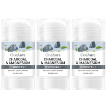 (3pcs) Charcoal & Magnesium Deodorant - 48H Odor Control & Sweat Management, Natural Underarm Protection 40g