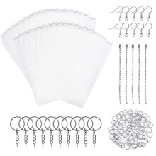 3 Set Shrinky Art Paper Heat Shrink Sheet Plastic Kit Hole Punch Keychains Pencils DIY Drawing Art Supply
