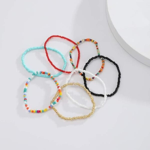 Bohemian bead bracelet for women stretchable stackable 1