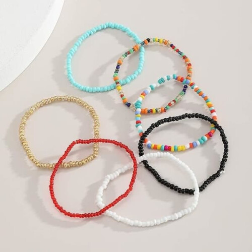 Bohemian bead bracelet for women stretchable stackable 2