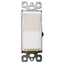 US Standard 15A Enkelpolige Rocker Lichtschakelaar, 125/277V Witte Wand Schakelaar (aan/Uit) met Wandplaat