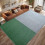 Light Grey and Dark Green Memory Foam Rug 5x7 ft 7