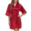 Kimono feminino de cetim de seda cor sólida, 1 peça. 1