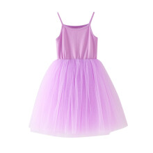 Vestito tutù senza maniche in cotone a fantasia floreale per bambina, 6-7 anni