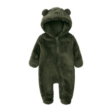 Combinaison bébé, manteau d'hiver, barboteuse à capuche imprimée ours, 9-12 ans