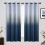 Cortinas Ombré Bloqueadoras de Luz Cinza-Branco Azul-Marinho 52x63 polegadas 2 1