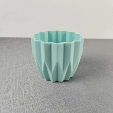 Doniczka z tworzywa sztucznego w paski, imitująca ceramikę, 2,4 cala