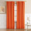 Cortinas blackout laranja 52x45 polegadas, 2 painéis, com presilha traseira. 1