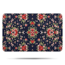 Badkamermat met bloemenprint, antislip, microvezel, 17x27 inch