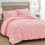 Σετ παπλωμάτων King Pink Boho Pintuck 3 τεμαχίων 1