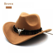 Uniszex Western cowboy kalap műszőrme filc 1 darab