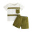 Conjunto de verão infantil de duas peças com blusa patchwork e 1