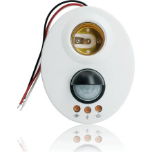 E27 Infrared LED Light Holder PIR Motion Sensor Adjustable Delay Base Holder