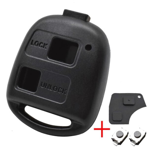 Toyota Button Key Shell Pad Switch Case Black 1