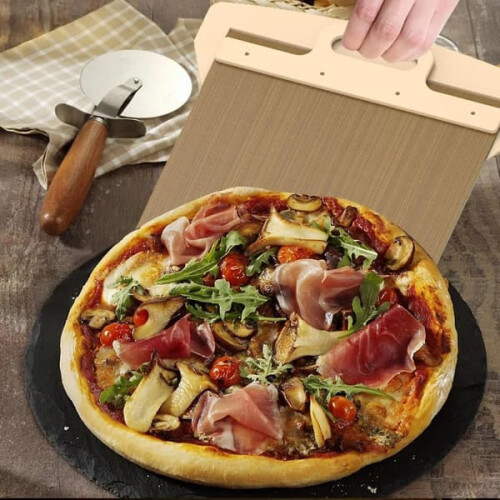 Pizza cutter with sliding handle 1 piece 2