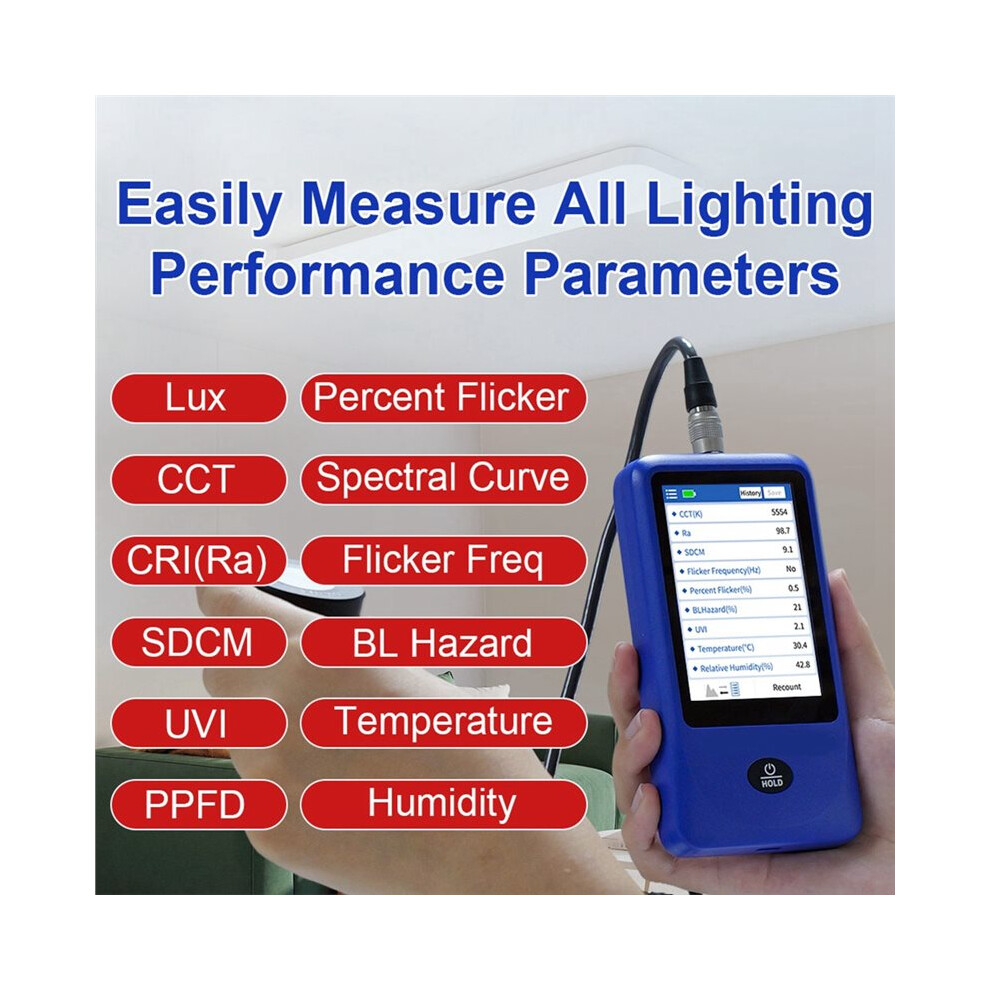 Multi-Parameter Spectral Illuminance Meter Cri Meter Cct Lux Tester Spectrometer Spectrum Meter Ls335 Light 6032651017407