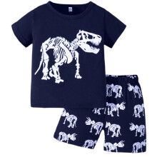 Dinosaurus T-shirt en short set voor peuters van 2-7 jaar