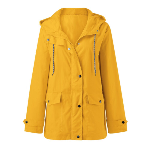 Giacca anorak da donna impermeabile antivento con cappuccio e