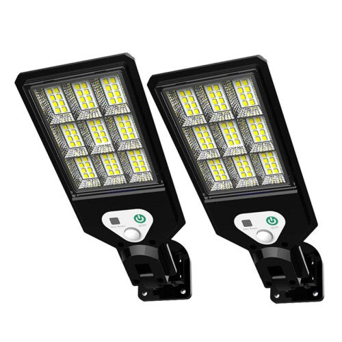 2PCS Outdoor LED Solar Wall Light Solar Lights Motion Sensor Solar Powered Light 3 Modes for Outside Garden