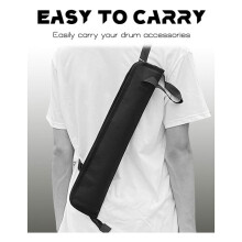Drumstick Bag with Crossbody Shoulder Strap, Drum Stick Bag with Large Capacity Anti-Falling Pockets, Gifts for Drummers
