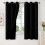 Cortinas Blackout Pretas com Isolamento Térmico 42x63 polegadas 1