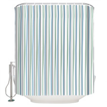 Minimalistisk dusjforheng blågrønne striper 72x72 tommer
