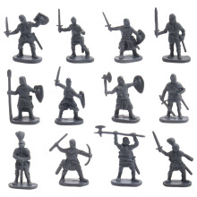 Medeltida riddare actionfigur grå 2 st