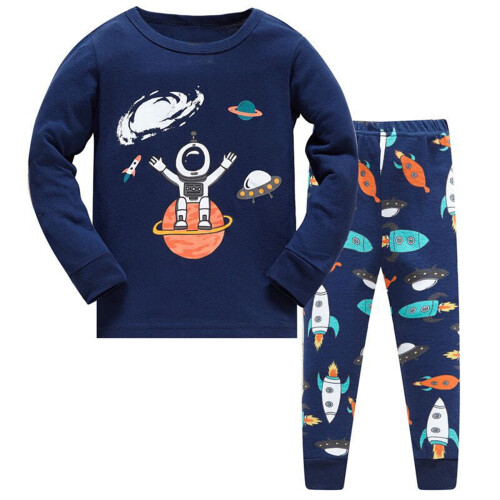 Conjunto de pijama de verão de algodão para bebê menino e menina, 2 peças.