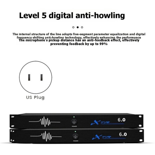 6.0 Digital Audio Processor with Digital Feedback Suppressor Six-Speed Frequency Shift to Suppress Feedback US