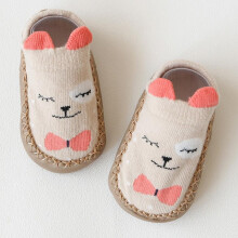 Chaussettes-chaussons pour bébé avec picots antidérapants pour les 0-3 ans