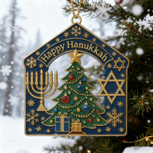 Hanukkah- og julepyntesett 12 deler