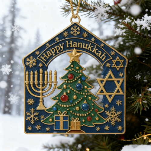 Hanukkah- og julepyntesett 12 deler