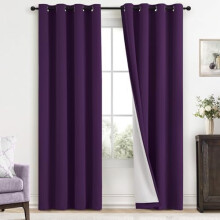 Cuirtíní Teirmeacha Corcra Dubhaithe Grommet2 Phainéal52x96 Orlach