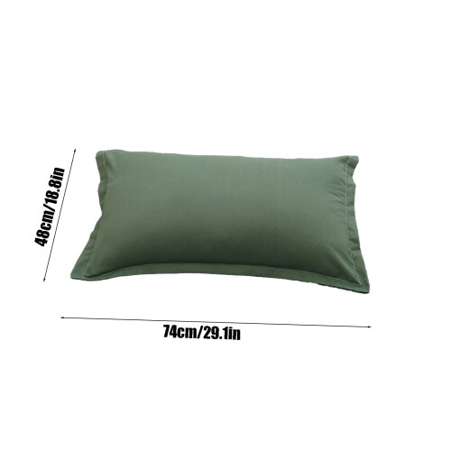Effenkleurige polyester kussensloopset (groen, 4 stuks) 2