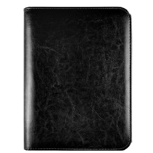 A5 Zippered PU Leather Binder Notebook, Multi-Functional Loose-Leaf Organizer with Card Slots