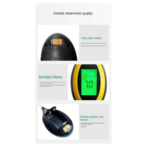 Soil pH meter with moisture temperature and light 1