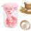 Set di 7 pezzi con cucchiai dosatori e misurini in plastica rosa 2