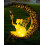 Estátua solar de jardim, decoração externa, estaca com luz de lua de fada. 1